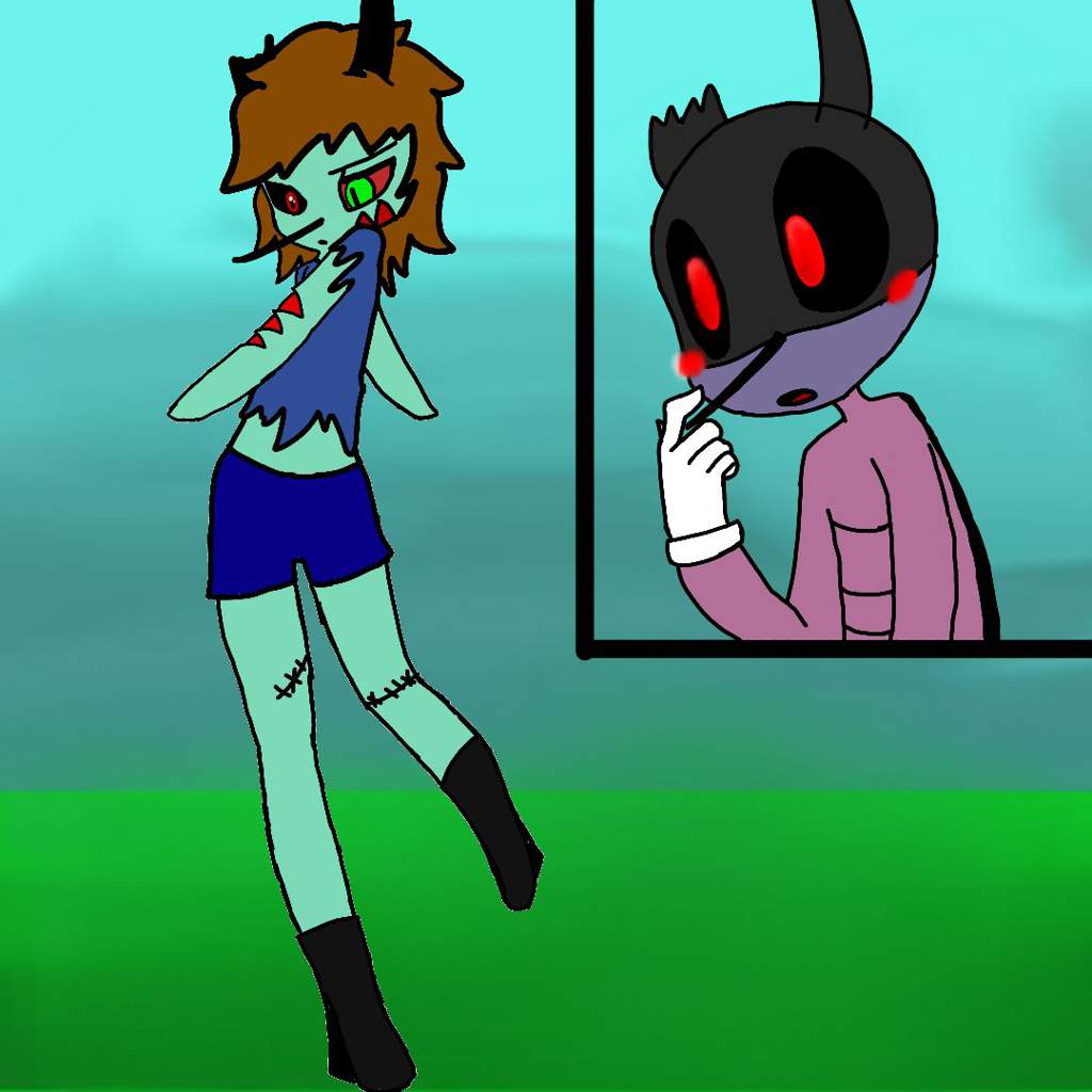 Joey. Exe meets Anti Ava ((I drew this cause I was bored. -^-;)) | Oggy ...