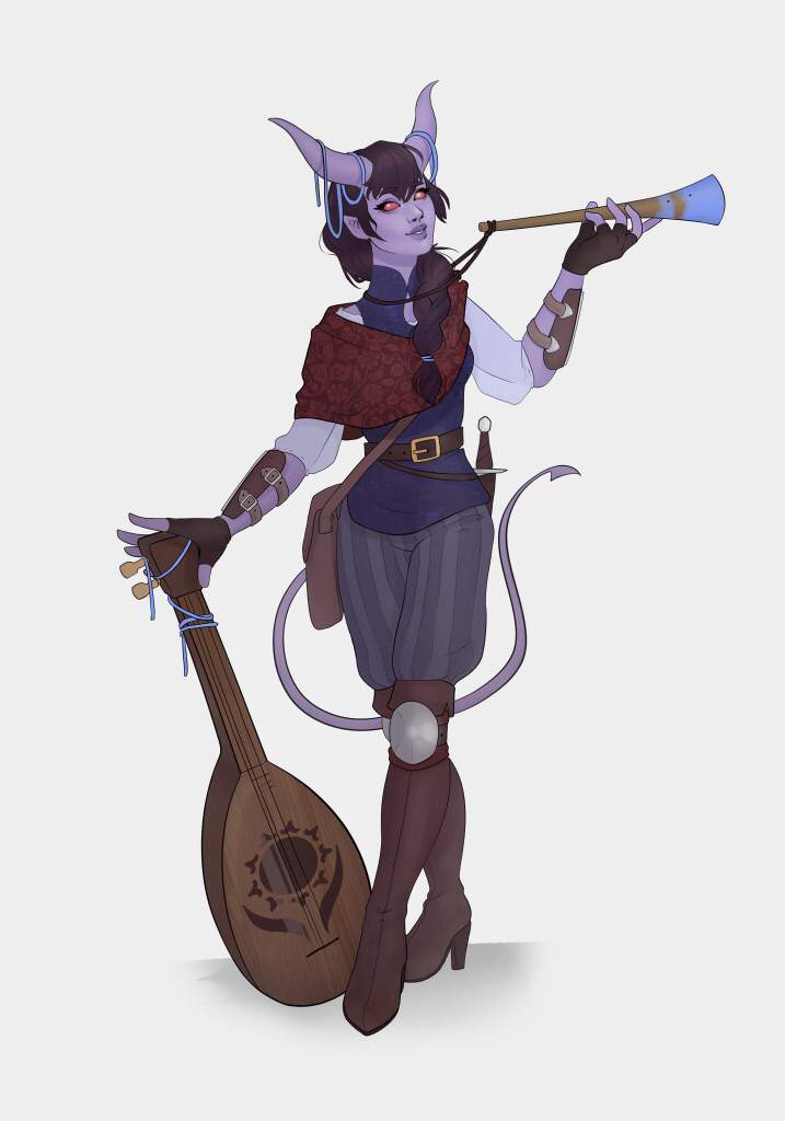 Tiefling Bard (Commission) | Art Amino