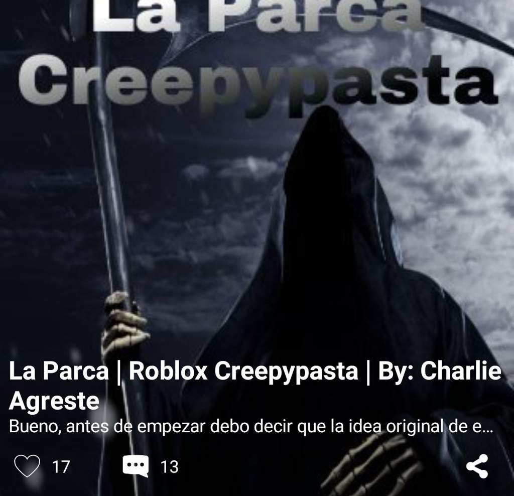 La Parca Roblox Creepypasta By Charlie Agreste - la parca roblox creepypasta by charlie agreste