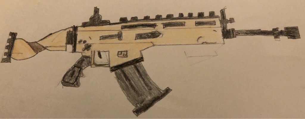  - scar gun fortnite drawing