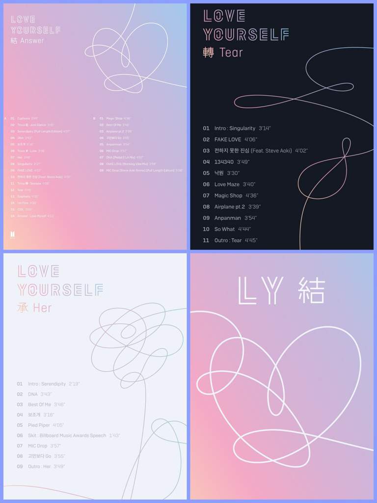 NEW RELEASE! LY ANSWER TRACKLIST & ALBUM PREVIEW | BTS Amino