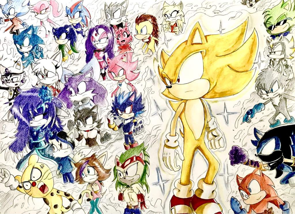 Team Sonic Vs Team Eggman (Big Drawing!) | Sonic the Hedgehog! Amino