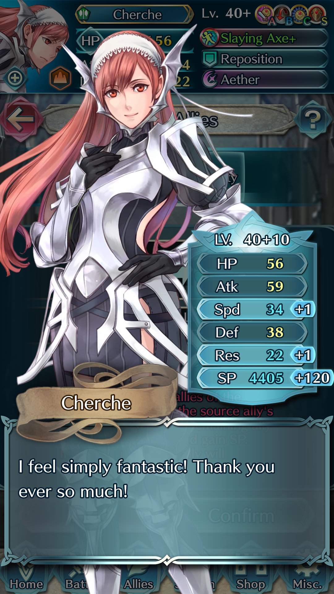 My first Lvl 40+10: Cherche aka one of my favorite awakening wives ...