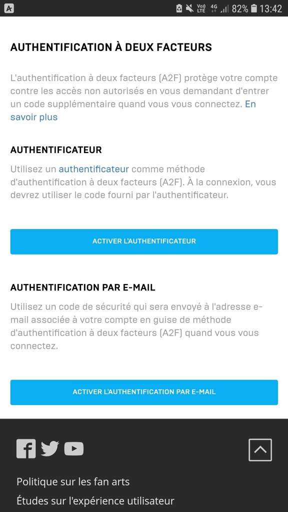 descendez en bas de la plage et cliquer sur activer l authentification par e mail - fortnite activer l a2f