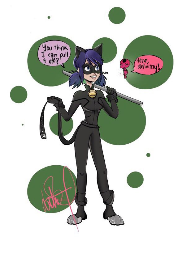 Marinette as Chat Noir~💗💚 | Miraculous Amino