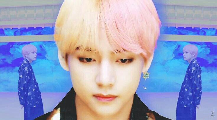 Okay But Tae S Hair Is Half Pink And Half Blonde Army S Amino