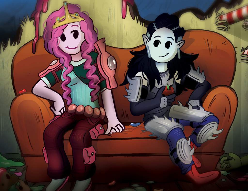 Fan Art Marceline And Bubblegum Animation Art Map Amino