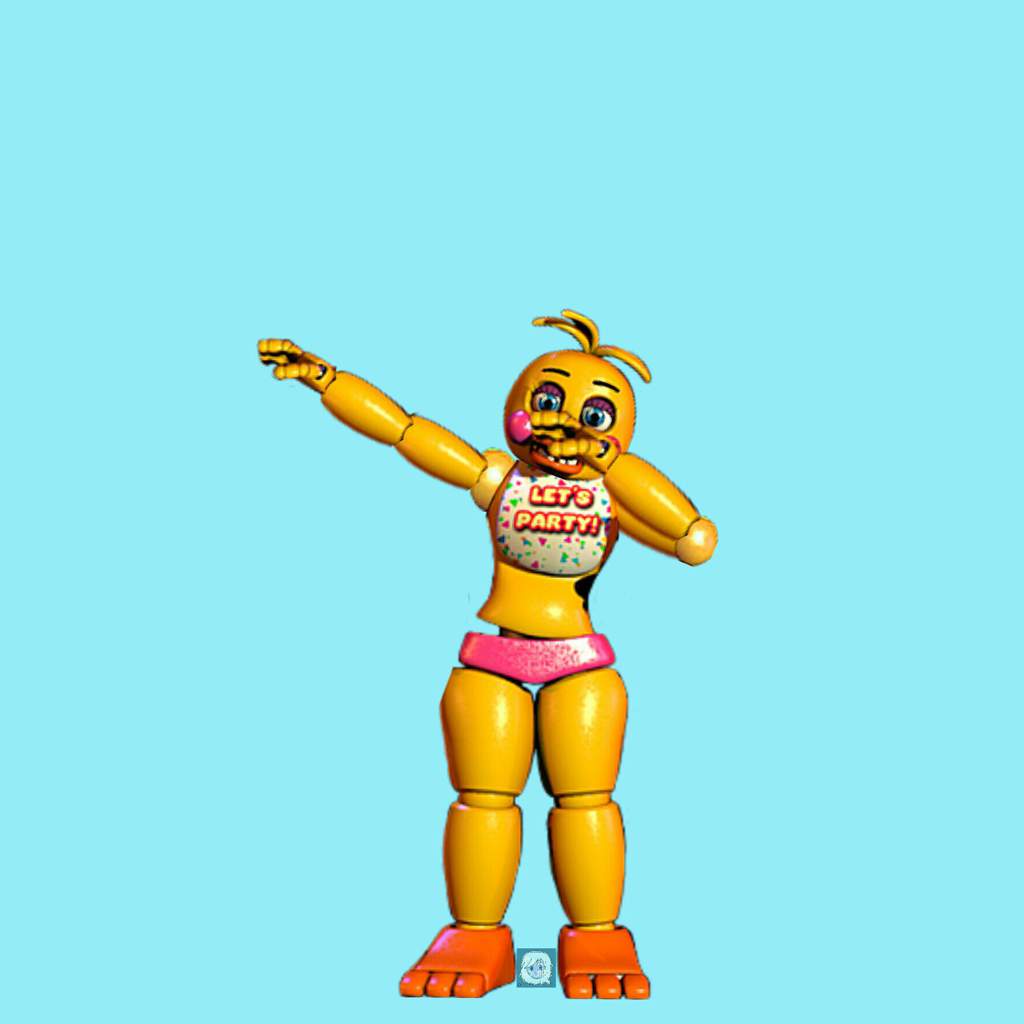 Dabbing Toy Chica and Adventure Toy Chica. 