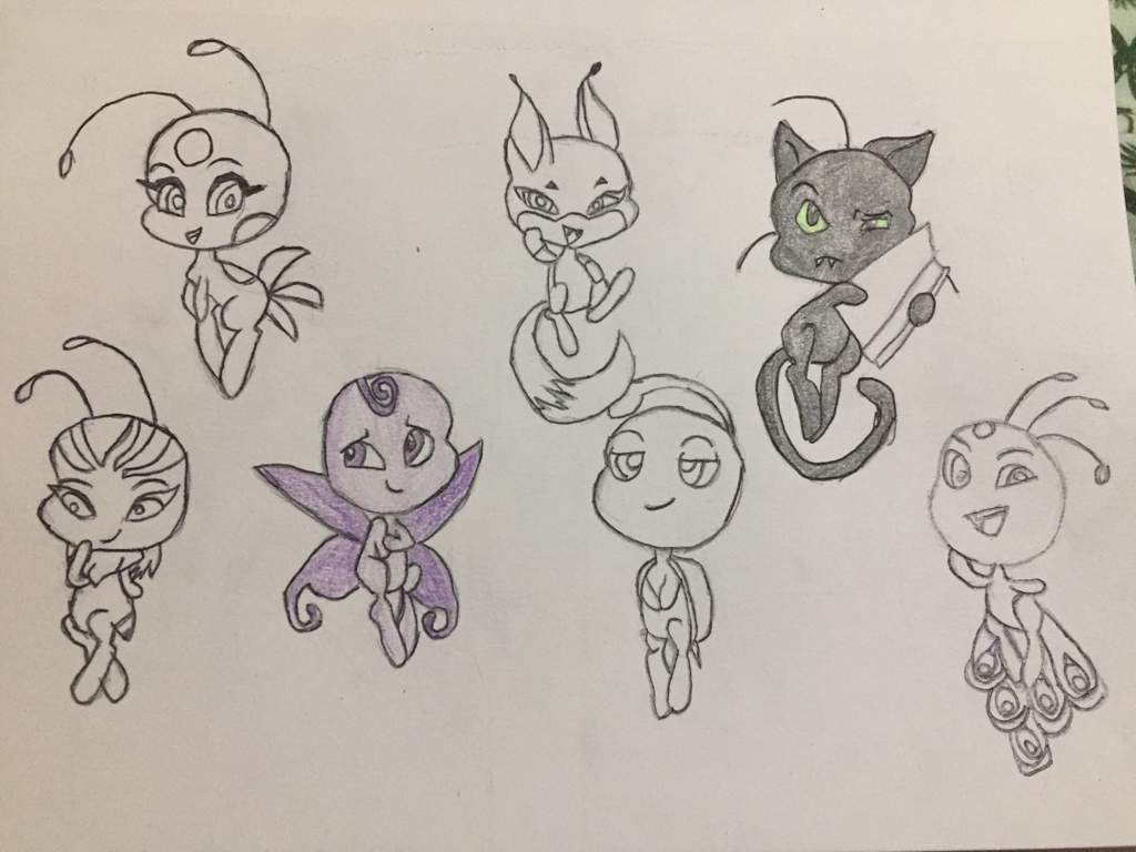 Kwami drawings | Miraculous Amino