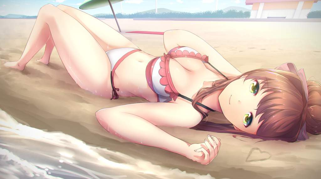 Anime girl in bikini