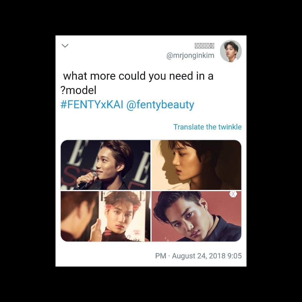 Exo S Kai Catches The Attention Of Rihanna S Cosmetics Brand Fenty Beauty Bts Exo Got7 Friendship Amino