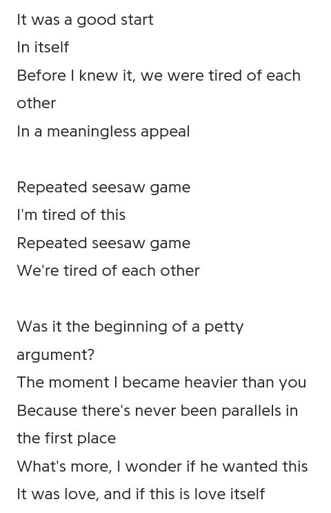 seesaw lyrics