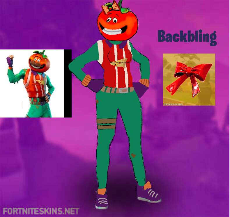 my fortnite battle royale skin concept art - fortnite tomato head back bling