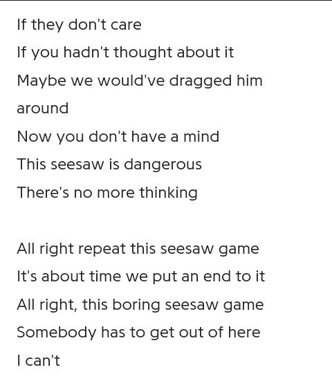 seesaw lyrics