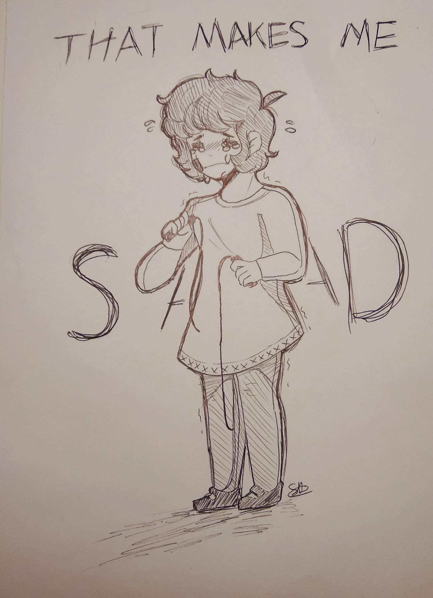 Sad playtime // traditional art | Baldi's Basics Amino