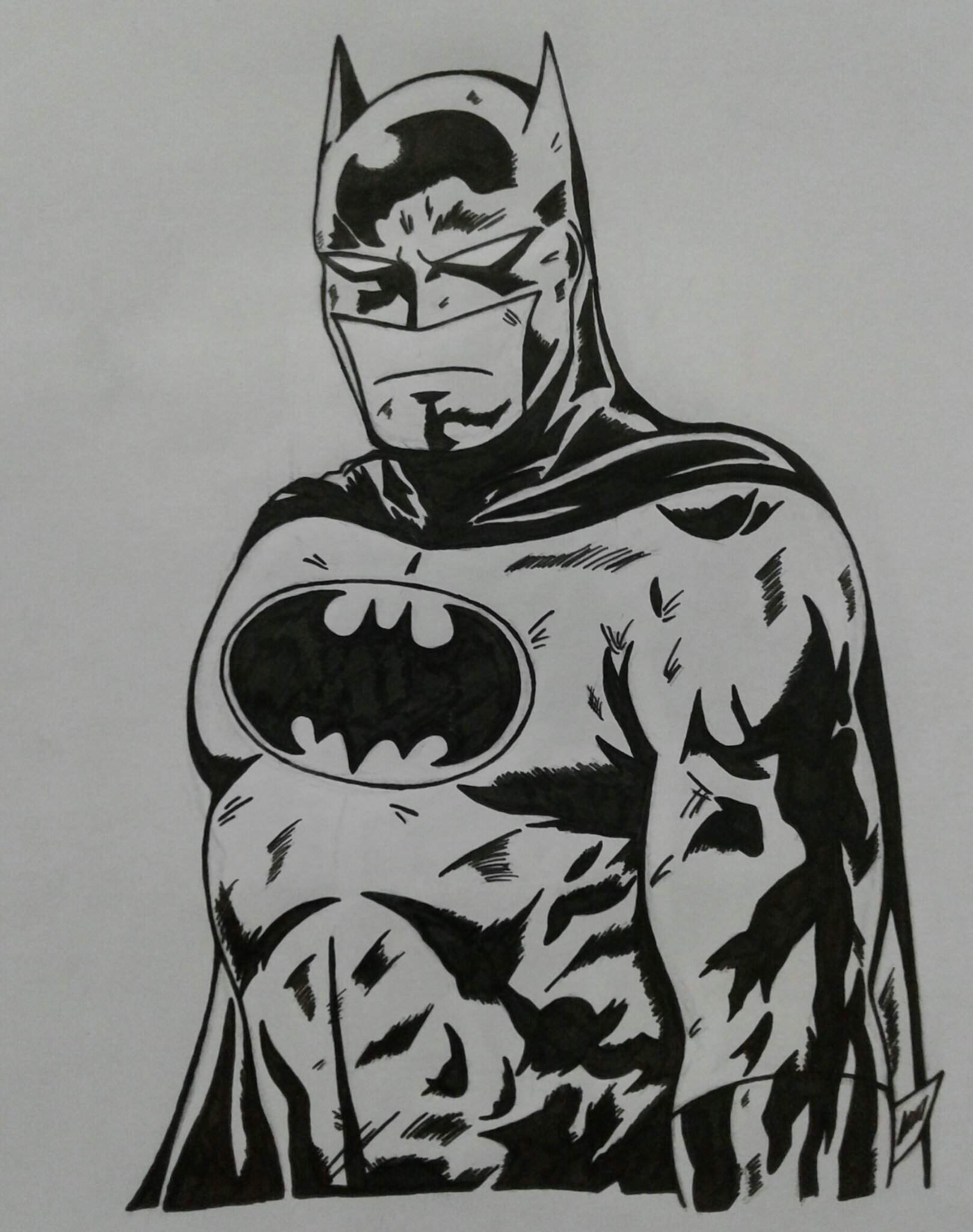 Batman - Inking Practice | Comics Amino