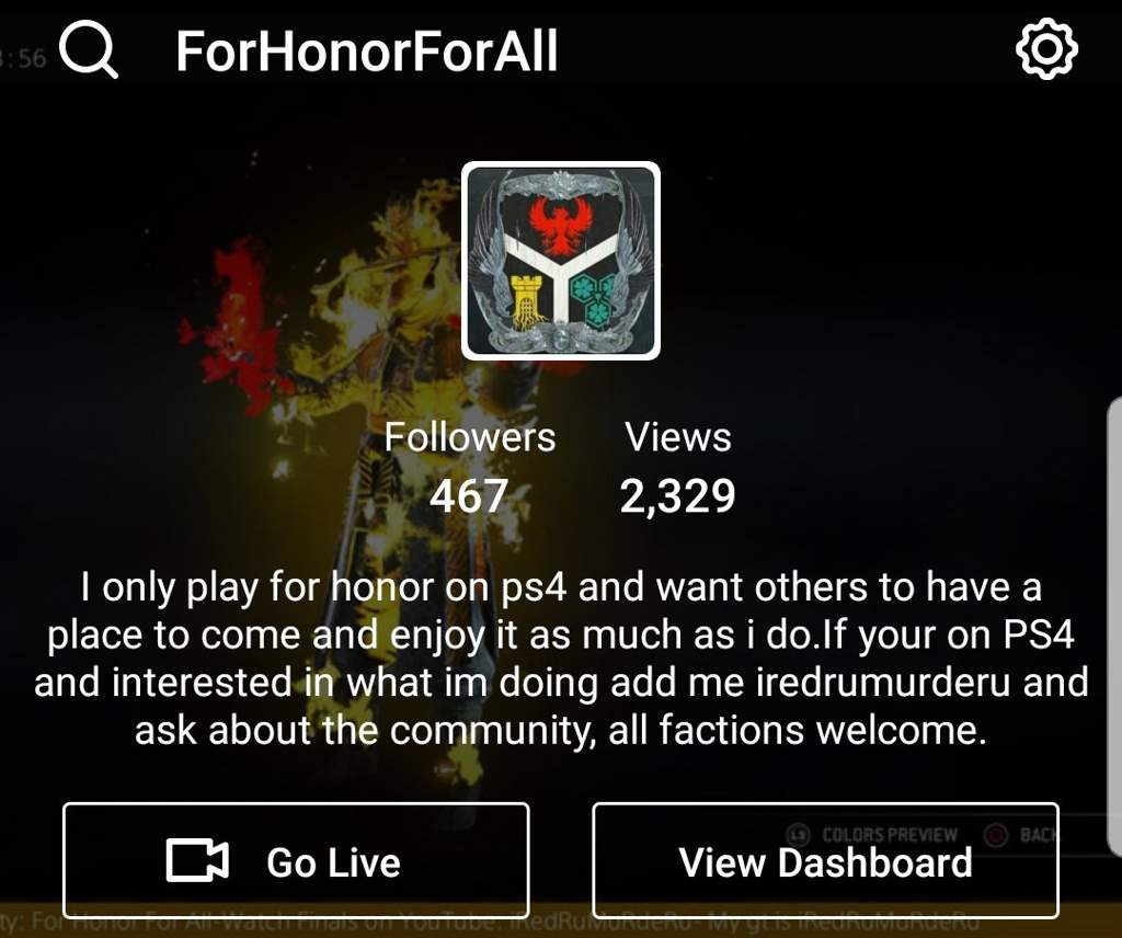 Ps4 Live Stream Started For Honor Amino