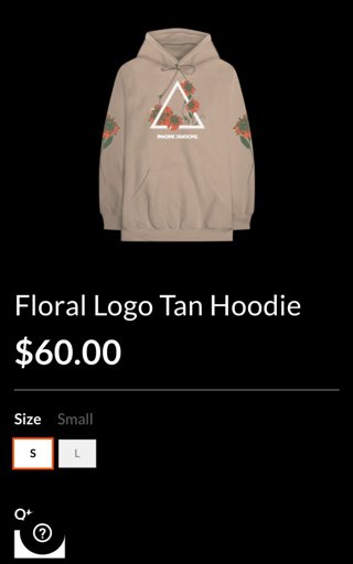 imagine dragons floral logo tan hoodie