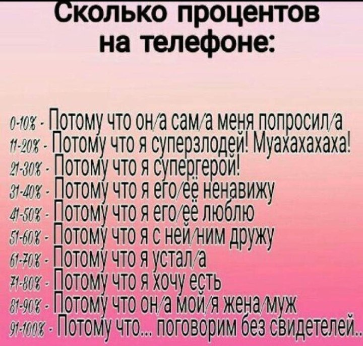 Один процент на телефоне фото