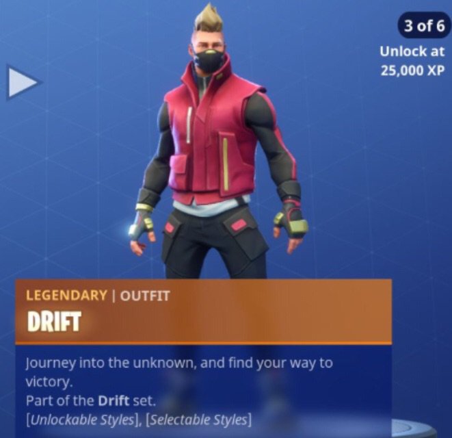 the drift skin was the opening one for the season 5 battlepass it has 5 unlockable levels which eventually turn a basic man into one with a cat mask and - fortnite cat mask skin