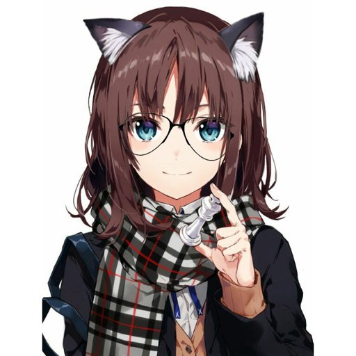 Brown hair and brown eyes anime girl