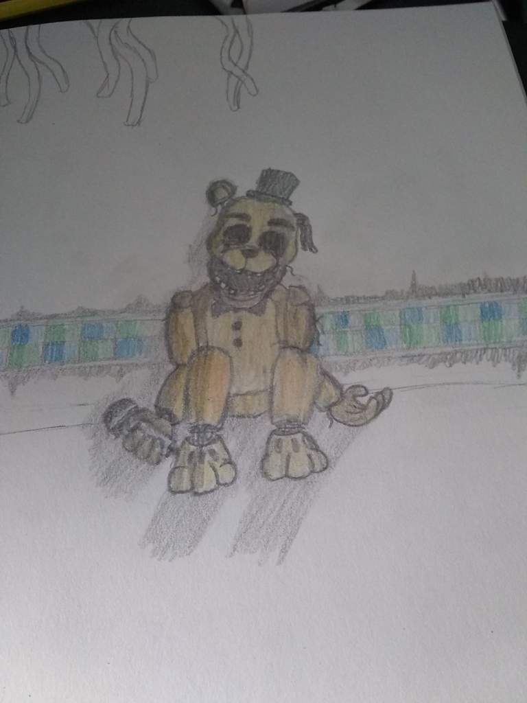 ~Withered Golden Freddy Drawing-FNAF 2~ | Five Nights At Freddy's Amino