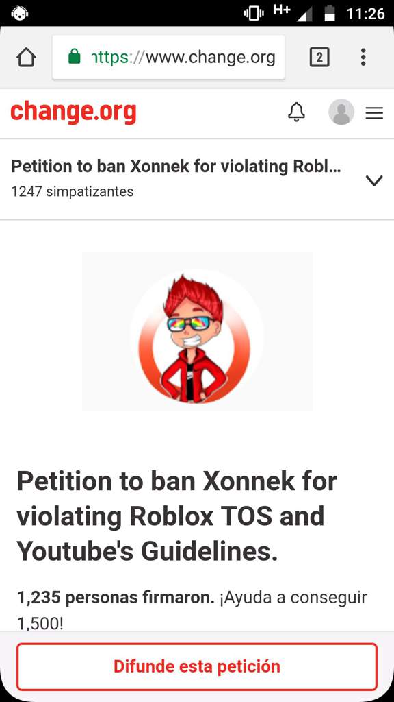 Petición Para Que Baneen A Xonnek Roblox Amino En - logo change roblox