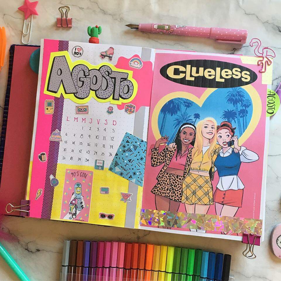 Agosto 90’s | Bullet journal y organización Amino