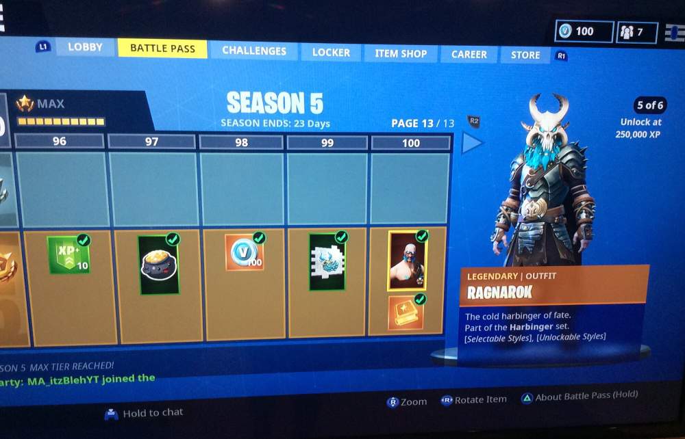 so yea i m at stage 4 long gone from stage 5 so i still have some work to do so that s gonna be it for today s blog cya people - how to get to tier 100 in fortnite battle royale