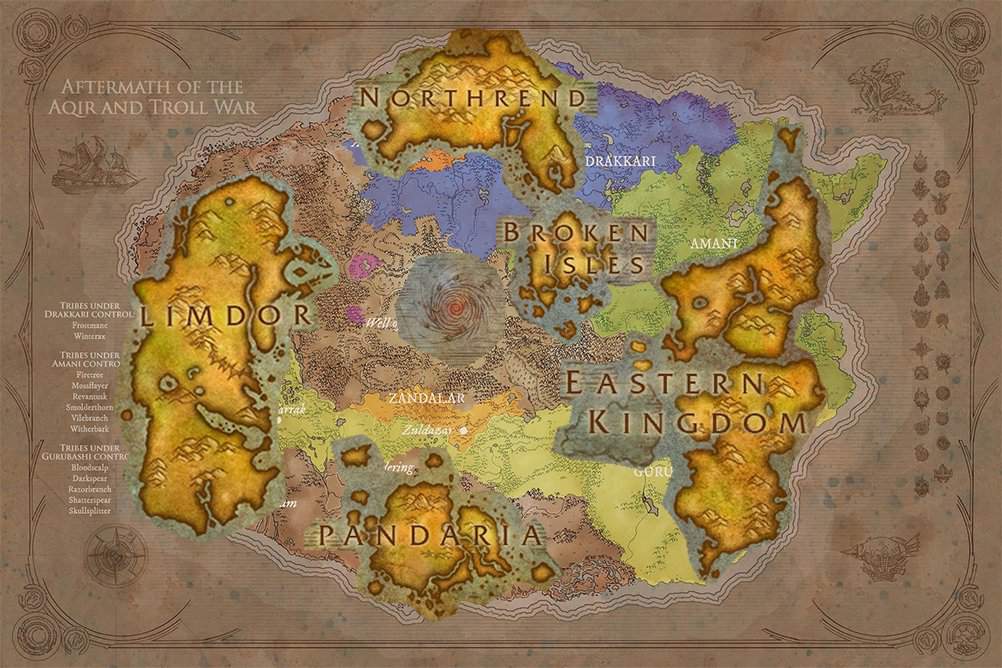 The world of azeroth карта