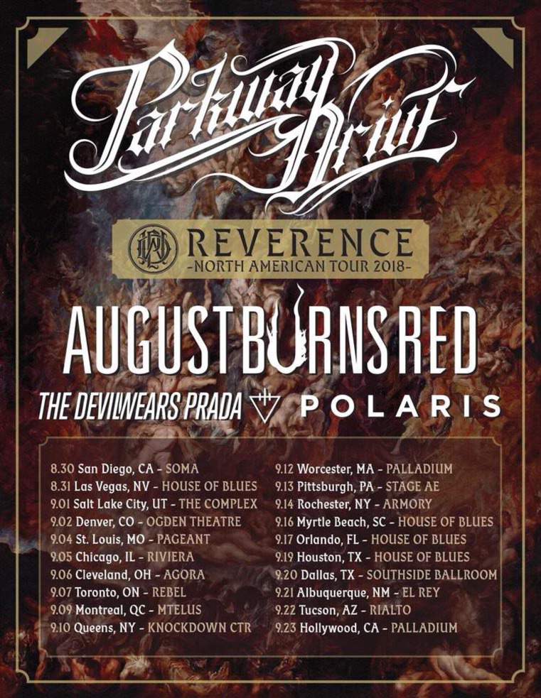 Concert Review: Parkway Drive, August Burns Red, The Devil Wears Prada, and  Polaris | Metal Amino