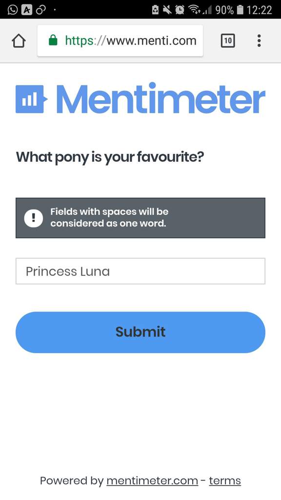 Voting Mentimeter Equestria Unofficial Fan Club Amino