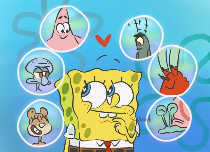 spongebob and his friends | SpongeBob SquarePants Amino