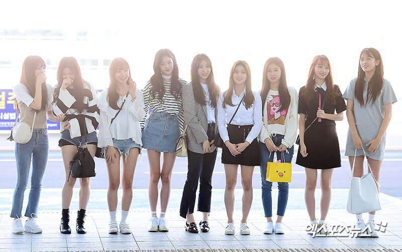 Izone at the airport heading to Japan.
