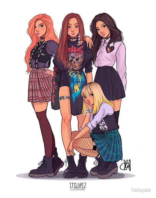 Нарисовать black pink