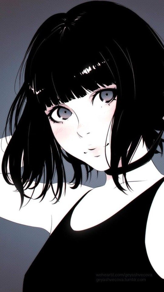 Dark haired anime girl