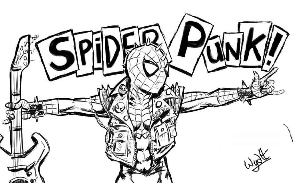 Spider Punk Coloring Pages Coloring Pages
