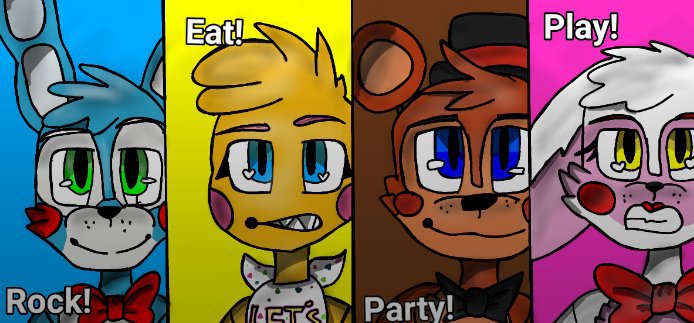 🎵Rock, 🍕Eat, 🎉Party, and 🎈Play! | Five Nights At Freddy's Amino