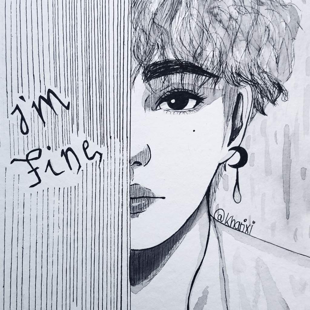 I M Fine V Bts Fanart Drawing Amino