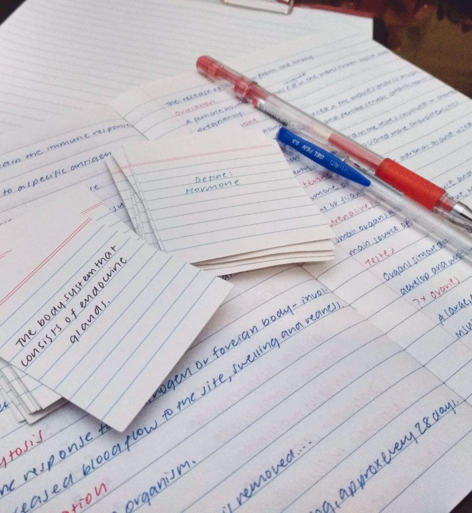 Memorising bio flash cards Studying Amino Amino