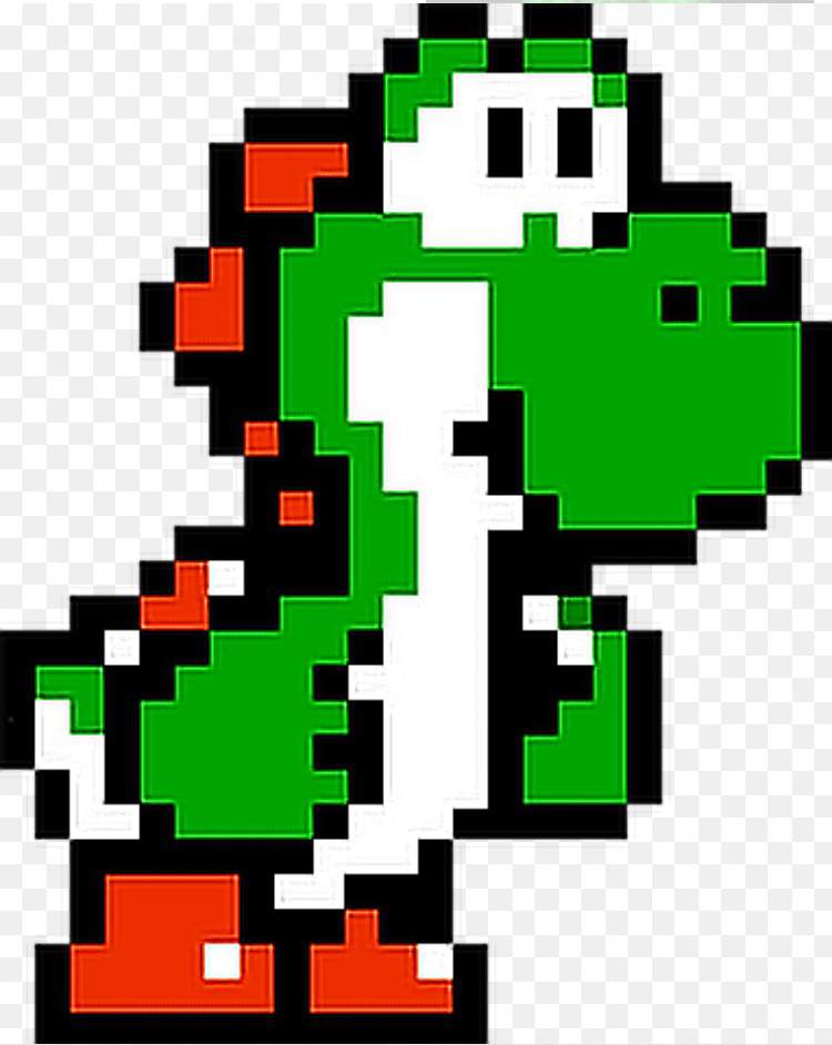 I Made A Pixel Art Version Of A Drawing Of Yoshi I Did. 32x32 Px. (10