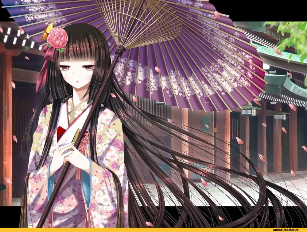 Anime girl with kimono