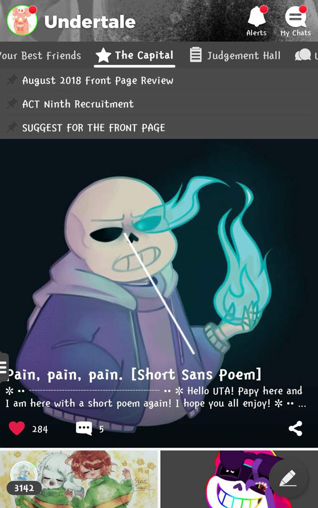 Pain, pain, pain. [Short Sans Poem] | Undertale Amino