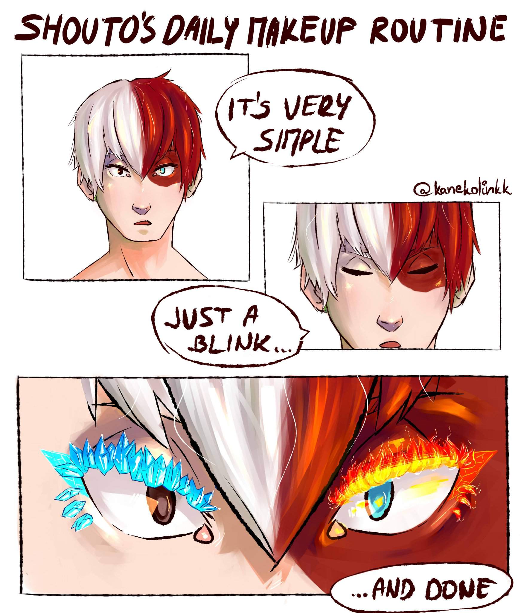 Todoroki Shouto's Daily Makeup Routine - BNHA/Boku No Hero Academia ...