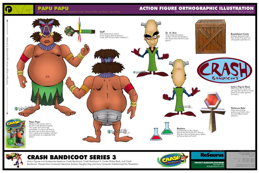 The main action figure for the third pack would have been Papu Papu. 