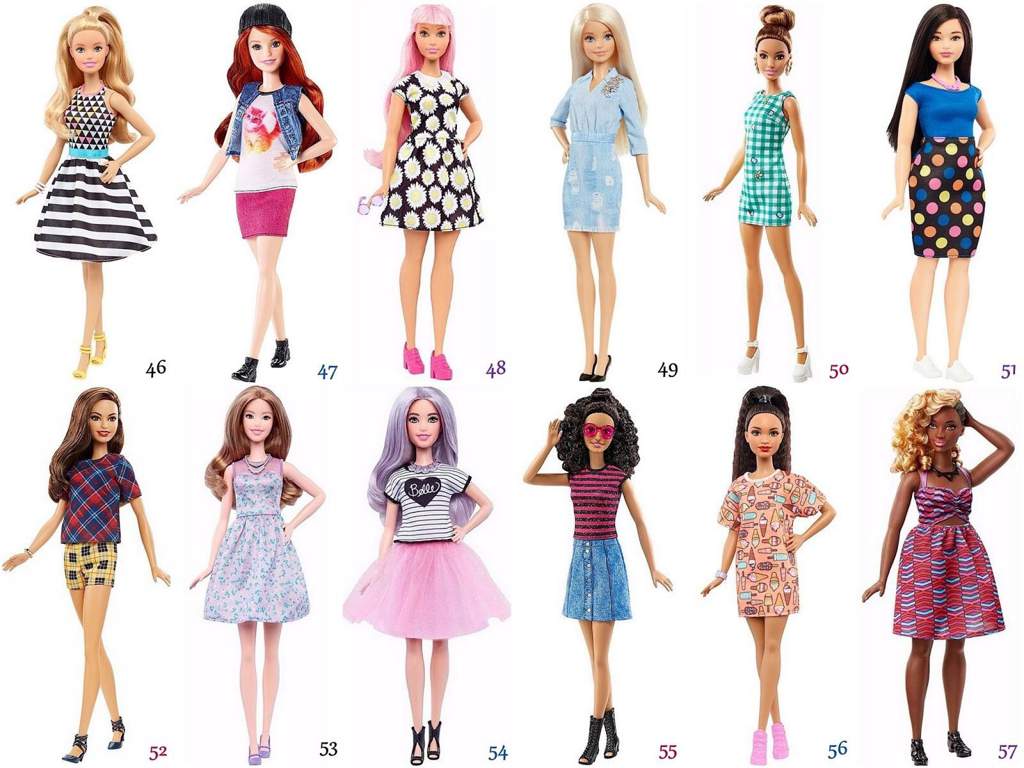 barbie fashionista dolls list