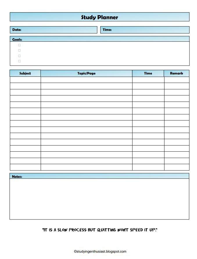 STUDY PLANNER PRINTABLES | Studying Amino Amino