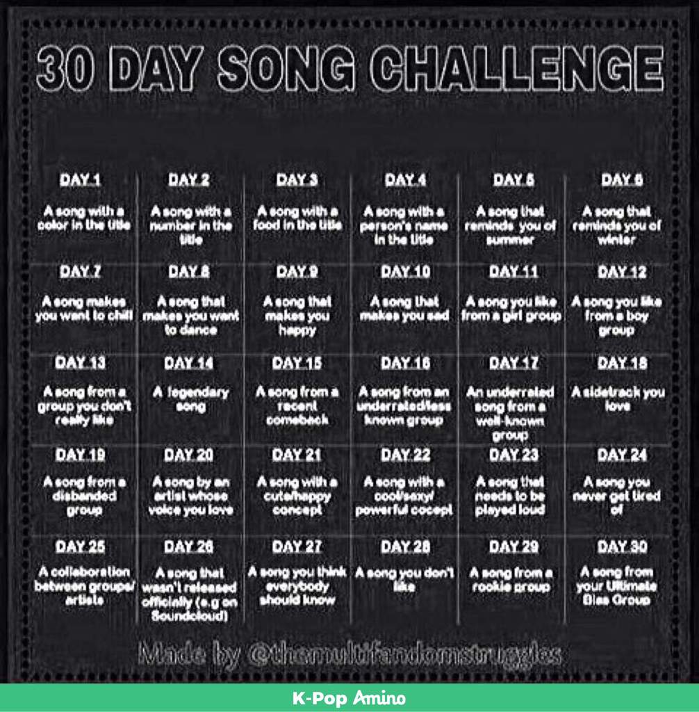 Instagram 30 Day Music Challenge 2021 : Zbxgpofh6zwo M - Can you ...