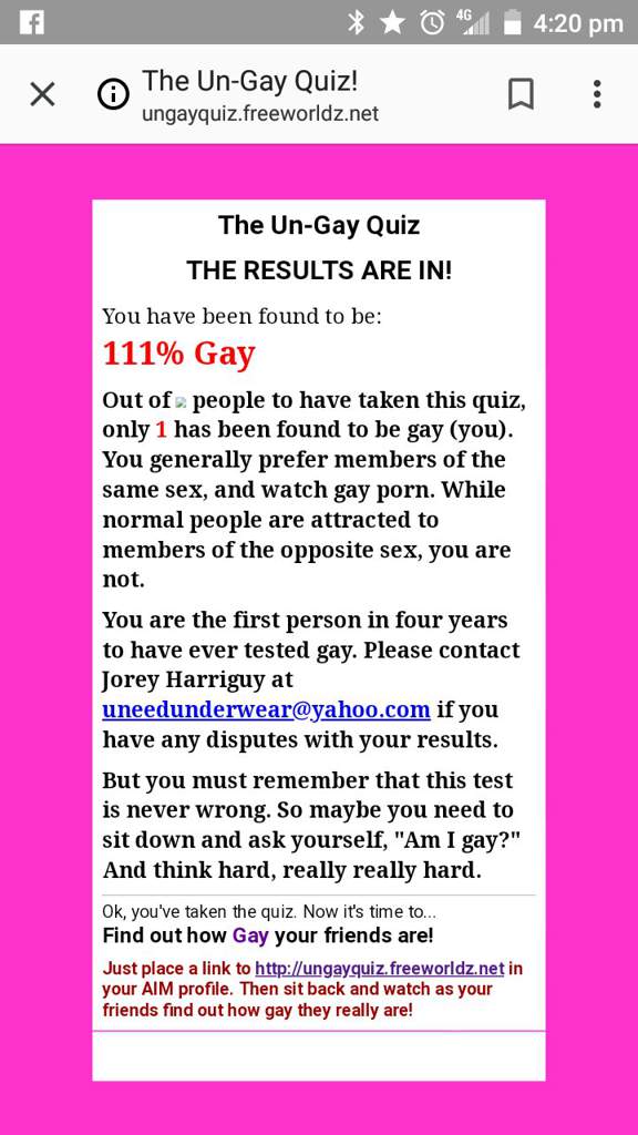gay test quiz