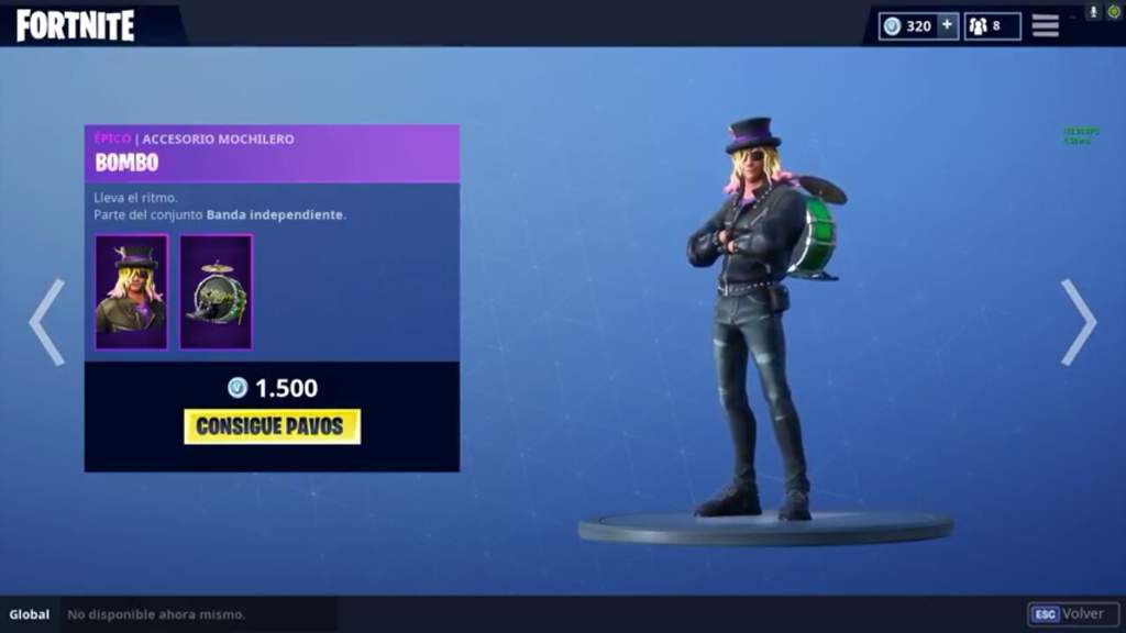 Tienda De Hoy 15 Septiembre Fortnite Espanol Amino - nueva skin por 1500 pavos parte del conjunto banda independiente